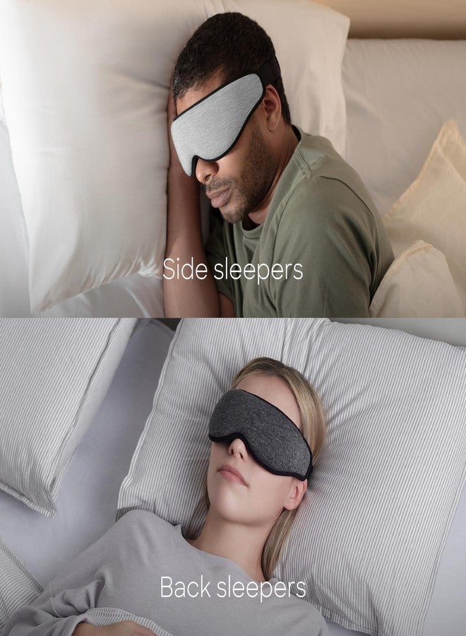 أوستريتش بيلو قناع عين Ostrichpillow، قناع نوم للرجال والنساء، يحجب الضوء بنسبة 100%، لا يسبب ضغطًا على العينين، ناعم ومسامي، مقاس قابل للتعديل، حقيبة سفر مرفقة - Image 4